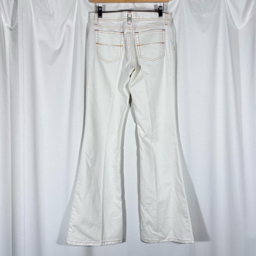 Glo Y2K White Low Rise Flare Jeans - Picture 2 of 8